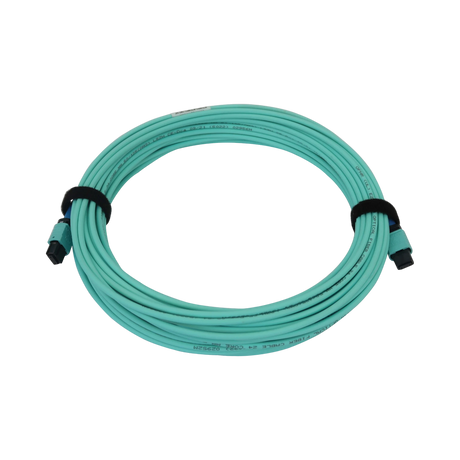 Tripp Lite 40/100/400G Multimode 50/125 OM3 Fiber Optic Cable (24F MTP/MPO-PC F/F), LSZH, Aqua, 15 m (49.2 ft.) — Being Shipped