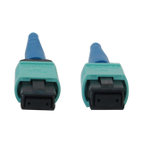 Tripp Lite 40/100/400G Multimode 50/125 OM3 Fiber Optic Cable (24F MTP/MPO-PC F/F), LSZH, Aqua, 15 m (49.2 ft.) — Being Shipped
