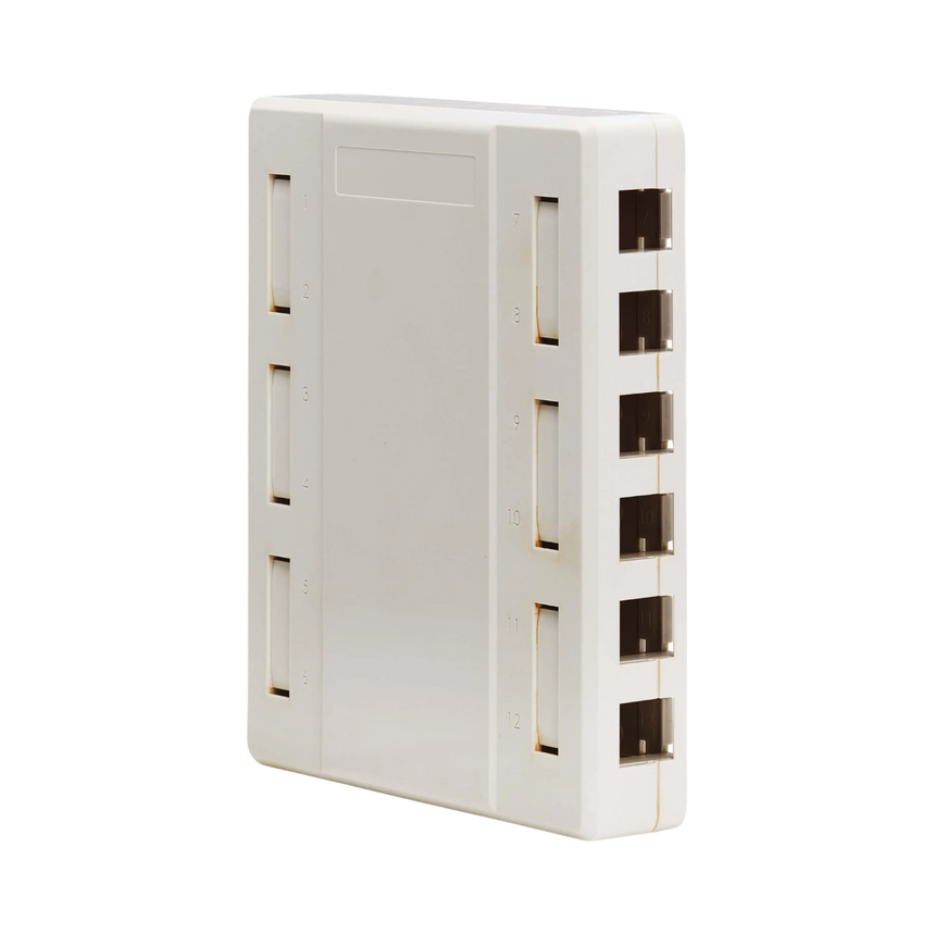 Tripp Lite Surface-Mount Box for Keystone Jacks, 12 Ports, White, TAA — Being Shipped