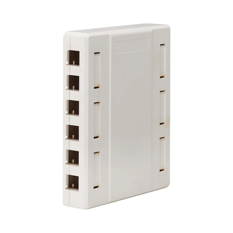 Tripp Lite Surface-Mount Box for Keystone Jacks, 12 Ports, White, TAA — Being Shipped