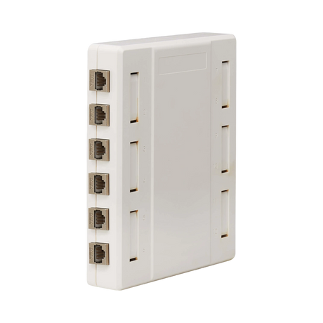 Tripp Lite Surface-Mount Box for Keystone Jacks, 12 Ports, White, TAA — Being Shipped