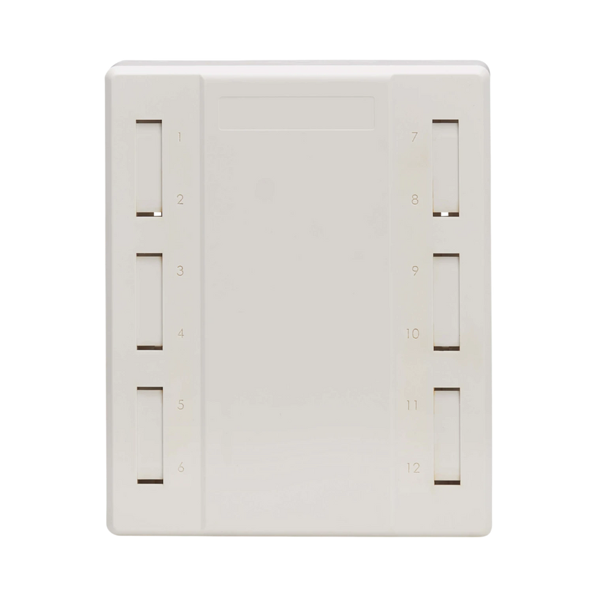 Tripp Lite Surface-Mount Box for Keystone Jacks, 12 Ports, White, TAA — Being Shipped