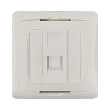 Tripp Lite 1-Port UK-Style Wall Plate, Unloaded Shuttered Module, White, TAA — Being Shipped