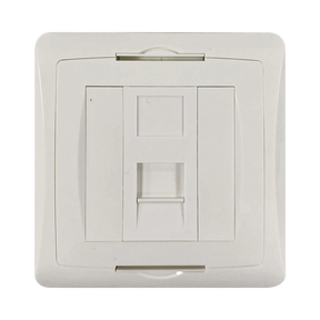 Tripp Lite 1-Port UK-Style Wall Plate, Unloaded Shuttered Module, White, TAA — Being Shipped