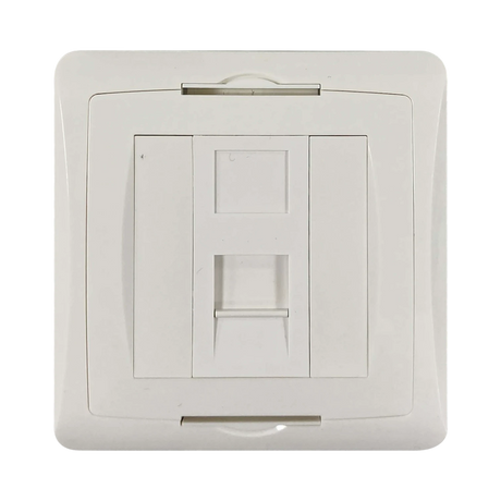 Tripp Lite 1-Port UK-Style Wall Plate, Unloaded Shuttered Module, White, TAA — Being Shipped