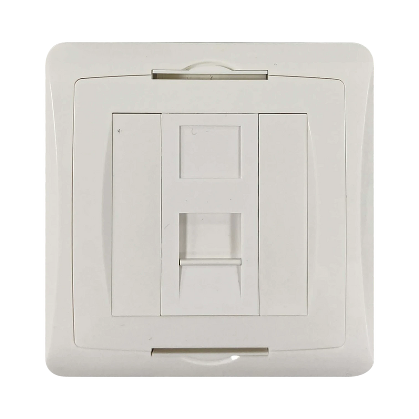 Tripp Lite 1-Port UK-Style Wall Plate, Unloaded Shuttered Module, White, TAA — Being Shipped