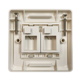 Tripp Lite 2-Port UK-Style Wall Plate, Unloaded Shuttered Module, White — Being Shipped