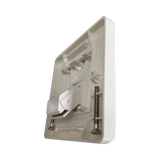 Tripp Lite 1-Port UK-Style Wall Plate, Unloaded Shuttered Angled Module, White, TAA — Being Shipped