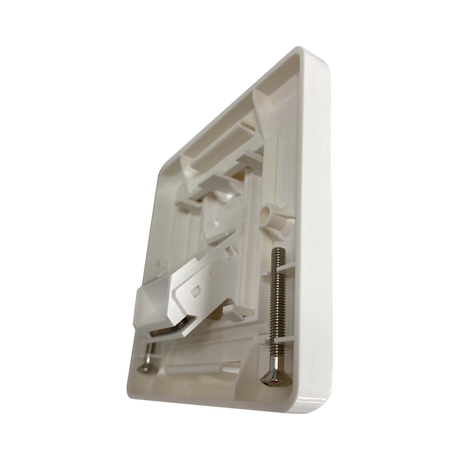 Tripp Lite 1-Port UK-Style Wall Plate, Unloaded Shuttered Angled Module, White, TAA — Being Shipped