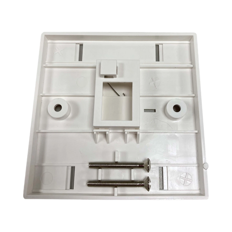Tripp Lite 1-Port UK-Style Keystone Wall Plate, Unloaded Shuttered Module, Icon Tab, White, TAA — Being Shipped