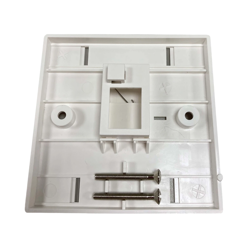 Tripp Lite 1-Port UK-Style Keystone Wall Plate, Unloaded Shuttered Module, Icon Tab, White, TAA — Being Shipped