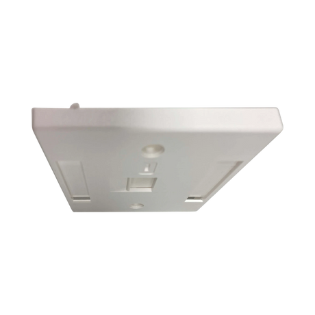 Tripp Lite 1-Port UK-Style Keystone Wall Plate, Unloaded Shuttered Module, Icon Tab, White, TAA — Being Shipped