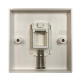 Tripp Lite 1-Port UK-Style Keystone Wall Plate, Unloaded Shuttered Module, White — Being Shipped