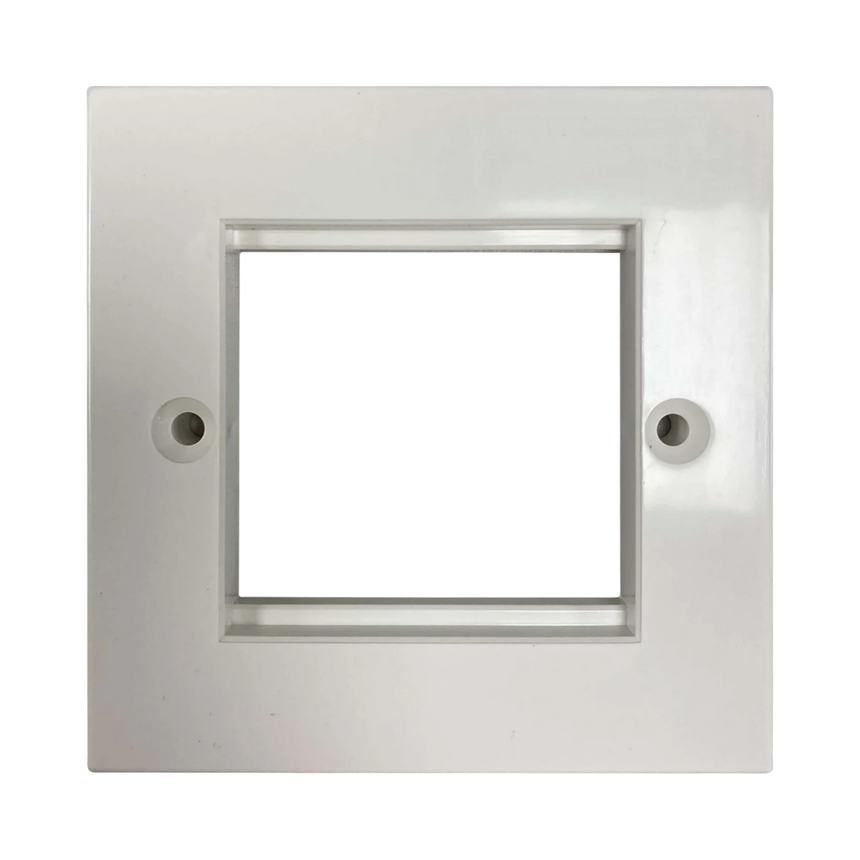 Tripp Lite Single-Gang UK-Style Gang Frame for Insert Modules, White, TAA — Being Shipped