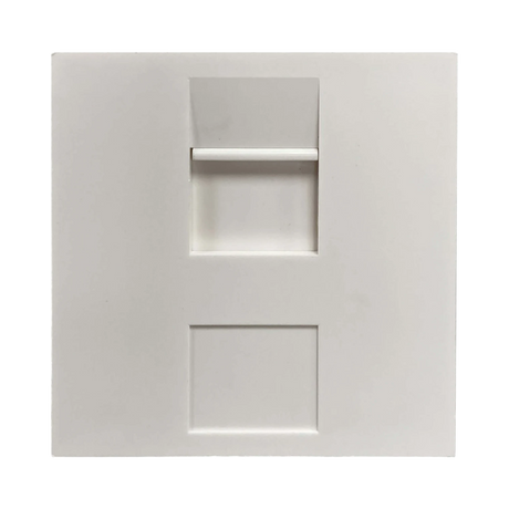 Tripp Lite 1-Port UK-Style Unloaded Shuttered Module, 50 x 50 mm, White, TAA — Being Shipped