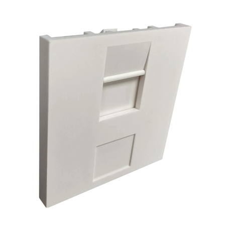 Tripp Lite 1-Port UK-Style Unloaded Shuttered Module, 50 x 50 mm, White, TAA — Being Shipped