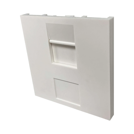 Tripp Lite 1-Port UK-Style Unloaded Shuttered Module, 50 x 50 mm, White, TAA — Being Shipped