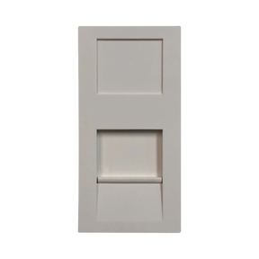 Tripp Lite 1-Port UK-Style Insert, Unloaded Shuttered Module, 25 x 50 mm, White — Being Shipped