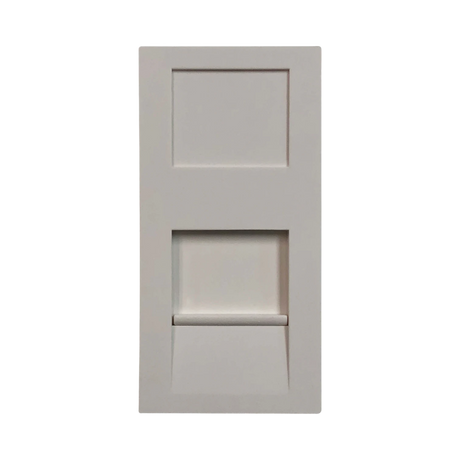 Tripp Lite 1-Port UK-Style Insert, Unloaded Shuttered Module, 25 x 50 mm, White — Being Shipped