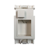 Tripp Lite 1-Port UK-Style Insert, Unloaded Shuttered Module, 25 x 50 mm, White — Being Shipped