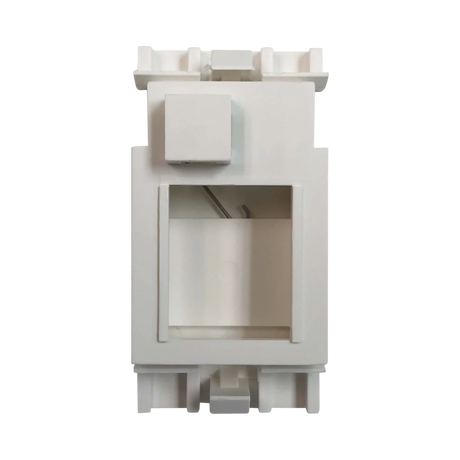 Tripp Lite 1-Port UK-Style Insert, Unloaded Shuttered Module, 25 x 50 mm, White — Being Shipped
