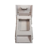 Tripp Lite 1-Port UK-Style Insert, Unloaded Shuttered Angled Module, 25 x 50 mm, Icon Tab, White — Being Shipped