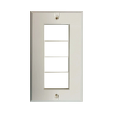 Tripp Lite 4-Port UK-Style Gang Frame for 6C-Type Insert Module, White — Being Shipped