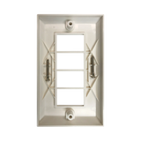 Tripp Lite 4-Port UK-Style Gang Frame for 6C-Type Insert Module, White — Being Shipped