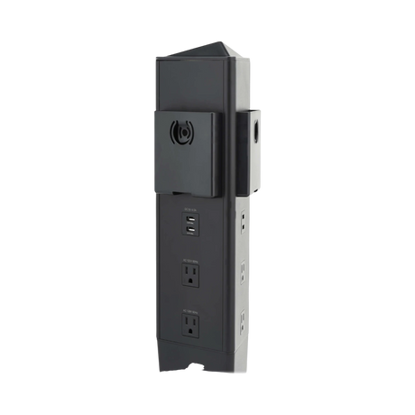 Tripp Lite Safe-IT 5-Port Mobile Power Tower and USB Charging Station - USB-C 60W, 4x USB-A, 6x 5-15R, Wireless Charging, 1000 Joules, 10 ft. Cord, Antimicrobial Protection — Being Shipped