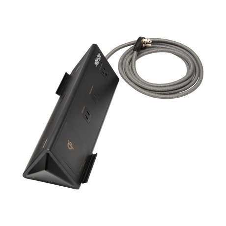 Tripp Lite Safe-IT 6-Port USB Charging Station, 2x USB-C 60W, 4x USB-A, 2x 5-15R, Wireless Charging, 1000 Joules, 10 ft. Cord, Antimicrobial Protection — Being Shipped