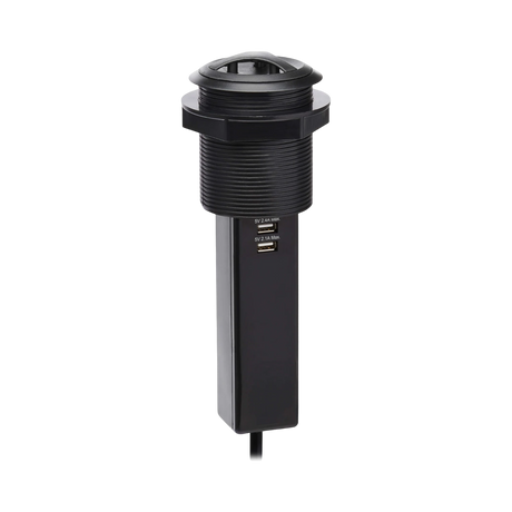 Tripp Lite Power It! 2-Outlet Pop-Up Power and Charging Dock, 2x USB-A, 6 ft. Cord, Antimicrobial Protection, Black — Being Shipped