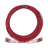 Tripp Lite 40/100/400G Multimode 50/125 OM4 Fiber Optic Cable (3x8F MTP/MPO-PC F/F), LSZH, Magenta, 30 m (98.4 ft.) — Being Shipped