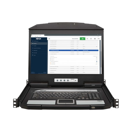 Tripp Lite 1U Rack-Mount Short-Depth HDMI KVM Console with 18.5 in. LCD, TAA — Being Shipped