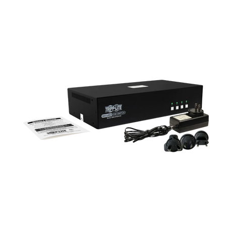 Tripp Lite Secure KVM Switch, 4-Port, Dual Head, DisplayPort to DisplayPort, 4K, NIAP PP4.0, Audio, TAA — Being Shipped