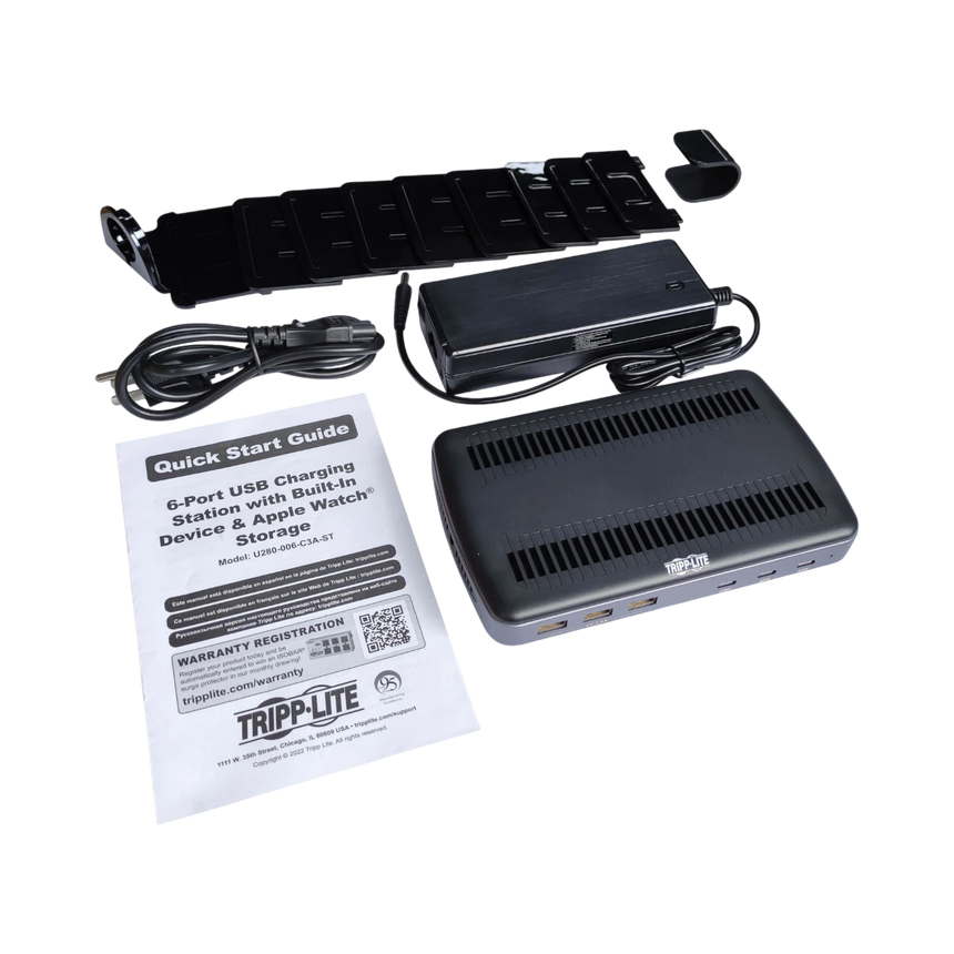 Tripp Lite 120W Multi-Device Charging Station, 60W USB-C, 2x 20W USB-C, and 3x USB-A Ports for Smartphone, Tablet and Apple Watch with Storage — Being Shipped