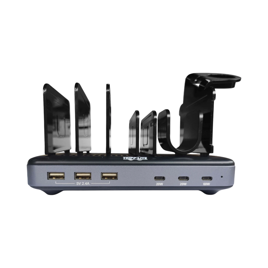 Tripp Lite 120W Multi-Device Charging Station, 60W USB-C, 2x 20W USB-C, and 3x USB-A Ports for Smartphone, Tablet and Apple Watch with Storage — Being Shipped