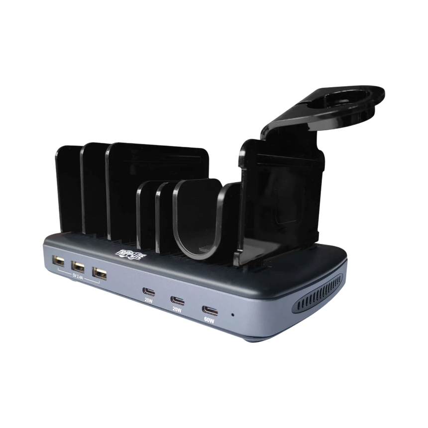 Tripp Lite 120W Multi-Device Charging Station, 60W USB-C, 2x 20W USB-C, and 3x USB-A Ports for Smartphone, Tablet and Apple Watch with Storage — Being Shipped