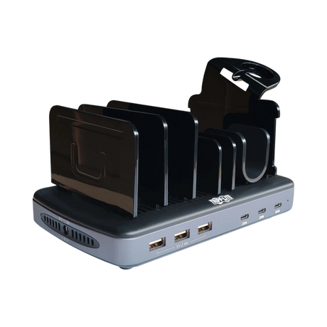 Tripp Lite 120W Multi-Device Charging Station, 60W USB-C, 2x 20W USB-C, and 3x USB-A Ports for Smartphone, Tablet and Apple Watch with Storage — Being Shipped