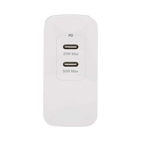 Tripp Lite Dual-Port 70W USB-C Wall Charger (White) — Being Shipped