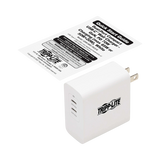 Tripp Lite Dual-Port 70W USB-C Wall Charger (White) — Being Shipped