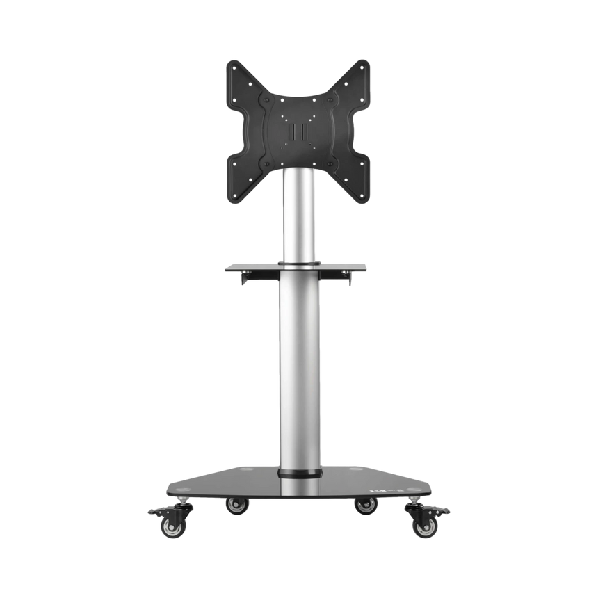 Tripp Lite Premier Rolling TV Cart for 32" to 55" Displays, Black Glass Base and Shelf, Locking Casters — Being Shipped