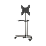 Tripp Lite Premier Rolling TV Cart for 32" to 55" Displays, Black Glass Base and Shelf, Locking Casters — Being Shipped