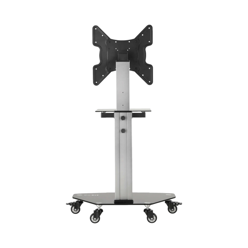 Tripp Lite Premier Rolling TV Cart for 32" to 55" Displays, Black Glass Base and Shelf, Locking Casters — Being Shipped