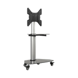 Tripp Lite Premier Rolling TV Cart for 32" to 55" Displays, Black Glass Base and Shelf, Locking Casters — Being Shipped