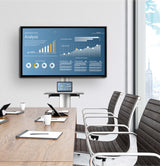 Tripp Lite Premier Rolling TV Cart for 32" to 55" Displays, Black Glass Base and Shelf, Locking Casters — Being Shipped