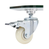 Tripp Lite Premier Rolling TV Cart for 32" to 55" Displays, Frosted Glass Base and Shelf, Locking Casters, White — Being Shipped