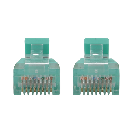 Tripp Lite Cat6a 10G Snagless Molded Slim UTP Ethernet Cable (RJ45 M/M), PoE, Aqua, 1 ft. (0.3 m) — Being Shipped