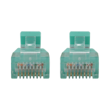 Tripp Lite Cat6a 10G Snagless Molded Slim UTP Ethernet Cable (RJ45 M/M), PoE, Aqua, 25 ft. (7.6 m) — Being Shipped