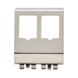 Tripp Lite 2-Port Metal DIN-Rail Mounting Module for Snap-In Keystone Jacks and Couplers, Silver, TAA — Being Shipped