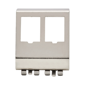 Tripp Lite 2-Port Metal DIN-Rail Mounting Module for Snap-In Keystone Jacks and Couplers, Silver, TAA — Being Shipped
